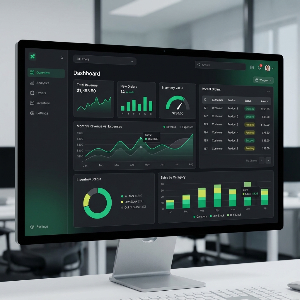 Admin Dashboard Interface
